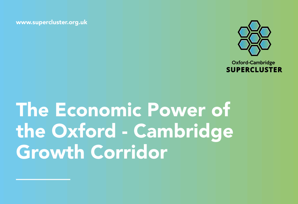 Oxford-Cambridge supercluster growth now rivals global leaders