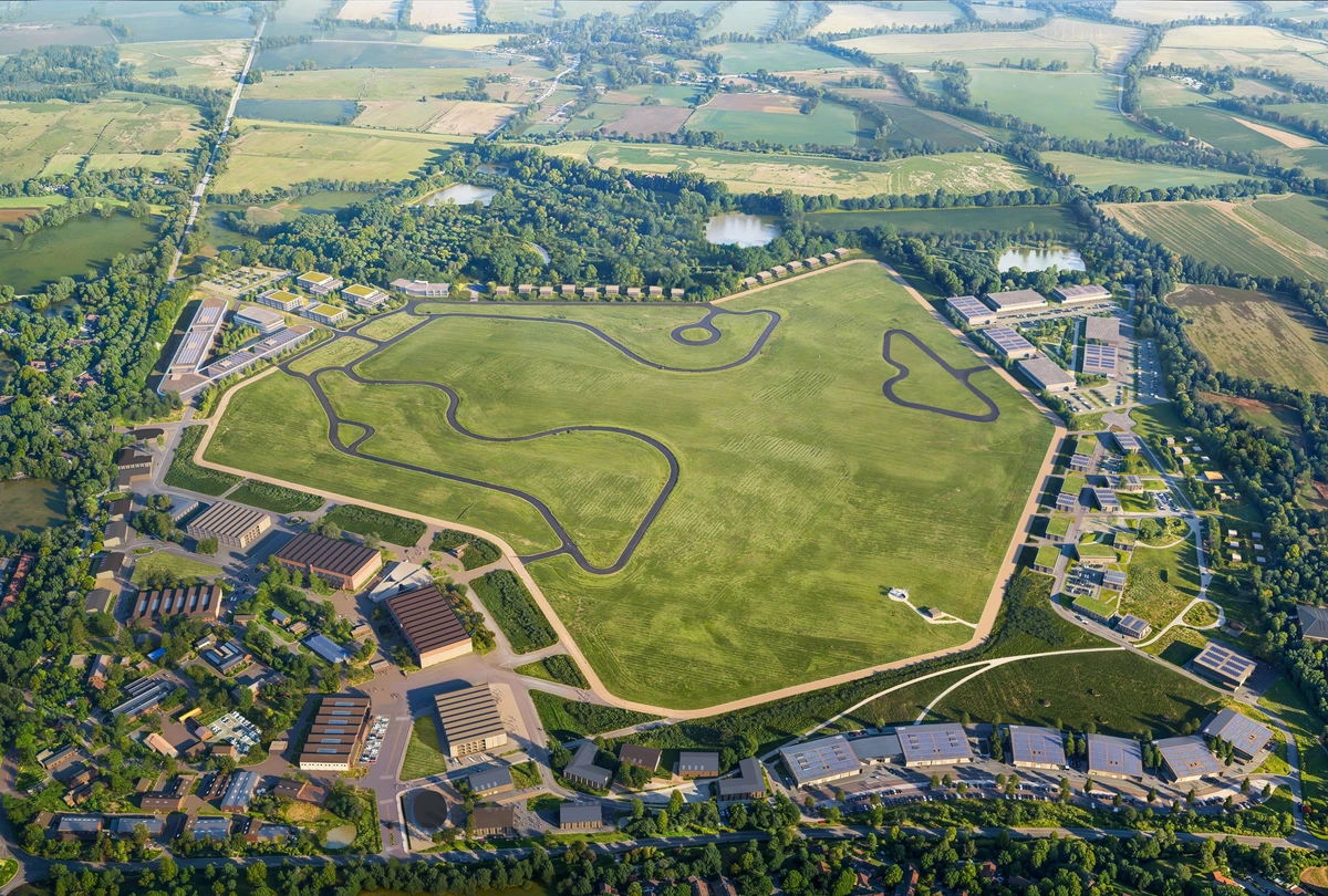 Bicester Motion proposed aerial illustrated masterplan to support growth and create opportunities with a 10-year investment plan (1)